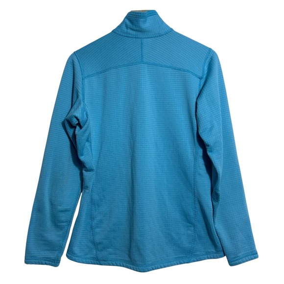 Patagonia R1 Jacket Womens Large Blue Grid Fleece Full Zip Lightweight Hiking - Picture 3 of 16